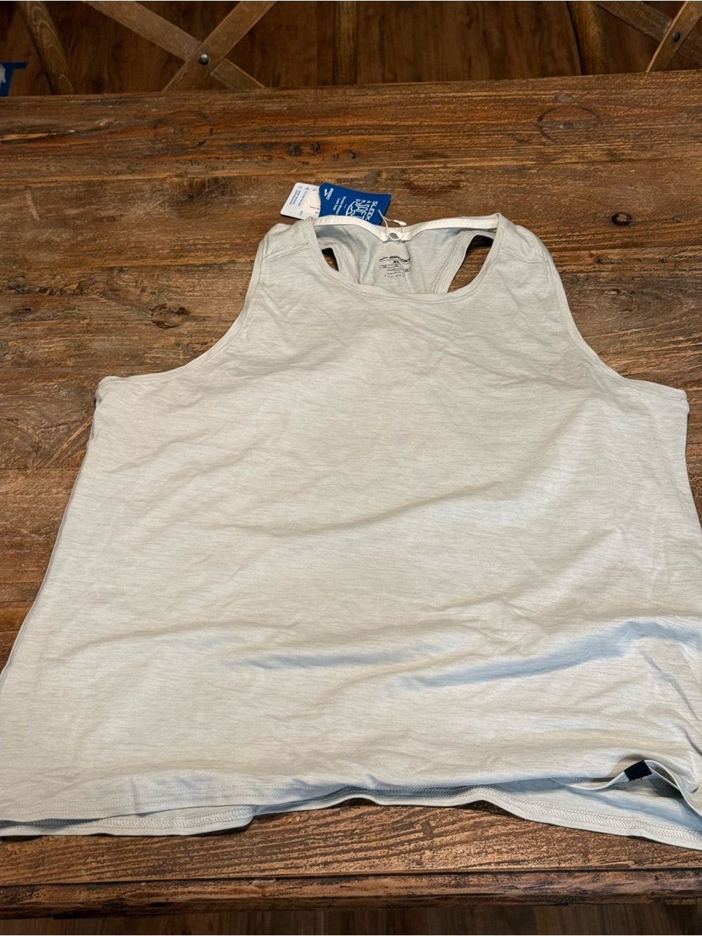Brooks Luxe Tank Light Gray Racerback Tank Top